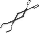 Campfire Tongs Pit Tools 26 Inch Outdoor Log Grabber Black Steak Grill. Fixed Price $25.99.