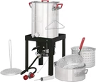 Creolefeast 30 Qt Turkey & 10 Fish Fryer Set With 50,000 Btu Burner. Fixed Price $183.99.