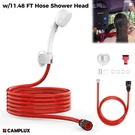 Camplux Hand Held Showerhead Spray High Pressure W/11.48FT Hose Quick Connecter. Fixed Price $39.99.