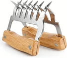 Stainless Steel Meat Shredder Claws Bear Wooden Handles Bbq Tool Gift. Fixed Price $14.99.
