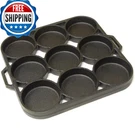 King Kooker Model CI9BPSA Cast Iron Seasoned Biscuit Pan - Impressions. Fixed Price $56.84.