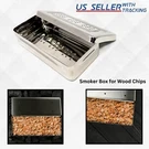 Stainless Steel Bbq Grill Smoker Box For Wood Chips, Removable Lid Smoking Meat. Fixed Price $13.99.