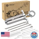 Ofargo Stainless Steel Meat Injector Syringe Kit 4 Marinade Needles For Bbq. Fixed Price $46.53.