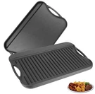 2 In 1 Reversible Cast Iron Griddle For Gas Grill, Flat Pan Stove,. Fixed Price $56.41.