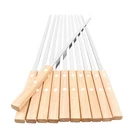 22-INCH Long Flat Bbq Skewers, 3/8 Heavy Duty Stainless Steel Wide Blade.... Fixed Price $51.22.
