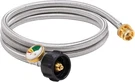 Shinestar 6FT Braided Propane Hose Adapter W/ Gauge 1LB To 20LB Tank #us. Fixed Price $21.82.
