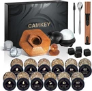 23PCS Whiskey Smoker Kit With TORCH-12 Wood Chips, Ice Ball Mold, Cocktail. Fixed Price $46.99.