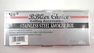 New Bbqer Choice Stainless Steel Smoker Box Color Silver. Fixed Price $17.00.