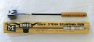 Bbq Branding Iron Set 3 Doneness Letters 1 Tool R-rare, M-medium, W-well Nos Nib. Fixed Price $24.95.