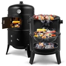 Charcoal Bbq Grill 3IN1 Outdoor Vertical Smokers Portable Meat Cooker. Fixed Price $52.99.