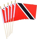 5 Pack Trinidadians Small Mini Wood Hand Held Stick Flag,suitable For V. Fixed Price $13.19.