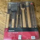Chefmate 7 Pc. (8 Items) Bamboo Grip Handles Stainless Steel Barbecue Tool Set. Fixed Price $35.00.
