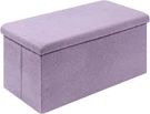 Folding Ottoman Bench, Sherpa With Storage, Large Long Shoes. Fixed Price $88.99.