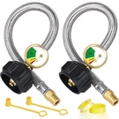 15 Inch Rv Propane Hose Replacement With Gauge, 2 Pack Camper Fo.... Fixed Price $27.69.