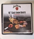 Jim Beam Bbq Grilling Set - 10" Cast Iron Grate With Lifter, Rolling Meat.... Fixed Price $49.99.