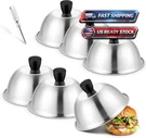 2 Pcs 6" Cheese Melting Dome Stainless Steel Basting Cover For Grill & Griddle. Fixed Price $15.99.