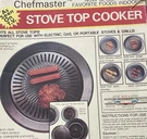 Chefmaster Smokeless Indoor Stovetop Barbeque Grill #KTGR5 New Open Box. Fixed Price $25.00.