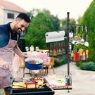 Bbq Storage Rack For Griddle Caddy Outdoor Kitchen Grill Organizer. Fixed Price $41.15.
