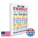 Stupell Industries Our Family Rainbow Typog Canvas Wall Art 16 X 20 Design. Fixed Price $41.14.