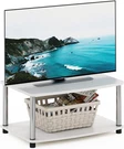 Turn-n-tube No Tools 2-TIER Elevated Tv Stand, Stainless Steel Tubes, White Oak/. Fixed Price $41.87.