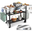 Outdoor Grill Cart,blackstone Griddle STAND,440LBS Table Pizza Oven. Fixed Price $159.99.