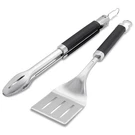 Weber Precision Tongs Spatula Grilling Set Stainless Steel Bbq Led. Fixed Price $59.99.