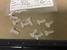 Qty (10) 10-32 X 1/2" Pctfe (kel-f) Slotted Pan Head Screws. Fixed Price $7.95.