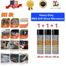 3X Unscented Heavy-duty Bbq Grill Stove Microwave Cleaner Foam Spray Bulk 3-PACK. Fixed Price $26.95.