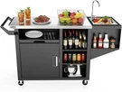 Nuuk Grill Cart With Sink Storage Cabinet Outdoor Kitchen Island Prep Table. Fixed Price $428.99.