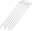 12 Inch Stainless Steel Flat Skewers Set Of 6 Non Spin For Even Cooking. Fixed Price $15.49.