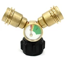 Propane Y-splitter Adapter Gauge Lp Gas Tank Hose Dual Tee Connector Valve-meter. Fixed Price $25.99.