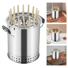Bbq Charcoal Grill Set Cylinder Non-magnetic Stainless Steel Meat Cooker Rack. Fixed Price $45.60.
