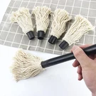 18 Inch Grill Basting Brush Bbq Mop Black Wooden Long Handle With 4 Extra Replac. Fixed Price $16.99.
