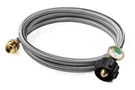Dozyant 6 Feet Stainless Braided Propane Hose Adapter With Tank Gauge.... Fixed Price $35.30.