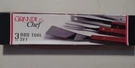 New Grande Chef 3 Pc Stainless Bbq Tool Set Solid Wood Handles. Fixed Price $9.99.
