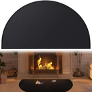 46 X 26 Fireplace Hearth Mat - Resistant Half Round Fireproof Blac.... Fixed Price $24.11.
