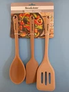 Brookstone Set Of Three Silicone Utensils. Fixed Price $13.49.