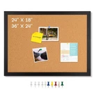 Walglass Cork Board 36" X 24" Black Wooden Frame Bulletin For Wall, Office. Fixed Price $54.67.