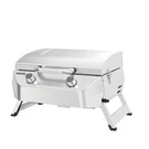 Nexgrill Stainless Steel 2-BURNER Portable Gas With Locking Lid, Folding. Fixed Price $161.35.