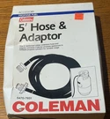 New Coleman 5 Feet Propane Hose And Adapter High-pressure. Fixed Price $16.95.
