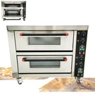 220V 6.4KW Two-layer Commercial Electric Pizza Oven Bread With Casters. Fixed Price $1106.38.