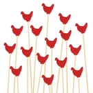 Bamboomn Red Rooster Cocktail Appetizer Toothpick Stick Drink. Fixed Price $13.95.