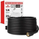 Yamatic Pressure Washer Hose X 1/4", 3200 Psi Kink Resistant 25FT, Black. Fixed Price $38.12.