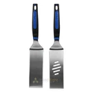 Razor Griddle Spatulas 2-PACK Stainless Steel W/ Stay-cool Handle & Beveled Edge. Fixed Price $25.99.