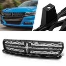 Replacement Front Upper Bumper Grille Glossy Black For Dodge Charger 15-20. Fixed Price $65.63.