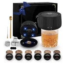 Haoyoubi Electric Whiskey Smoker Kit Black With Wood Chips, Ice Stones, Spoon. Fixed Price $23.75.