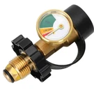 100 Lb Propane Tank Adapter With Gauge, Pol To QCC1 1PCS, Brass. Fixed Price $20.99.