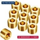 Joywayus Brass Hex Counter Sunk Plug 1/8" Npt Male Pipe Fitting Set Internal. Fixed Price $13.11.