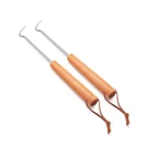 Leonyo Pack Pigtail Food Flipper, 12 Inch Meat Hook Flippers Turners With S.... Fixed Price $15.12.