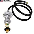Azdele Upgraded Two Stage Propane Regulator With 5FT Hose And Gauge, Feet. Fixed Price $60.66.
